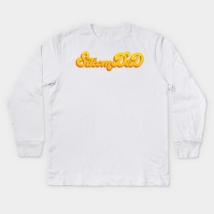 SitcomD&D Logo (Front) & Characters (Back) Kids Long Sleeve T-Shirt